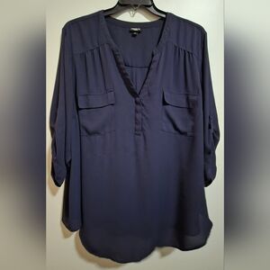 Torrid Deep Navy Blouse